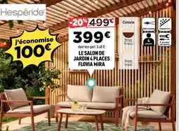 Centrakor LE SALON DE JARDIN 4 PLACES FLOVIA MIRA offre
