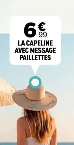 Centrakor LA CAPELINE AVEC MESSAGE PAILLETTES offre