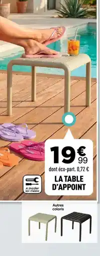 Centrakor LA TABLE D'APPOINT offre