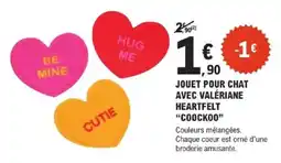 E.Leclerc Jardi JOUET POUR CHAT AVEC VALÉRIANE HEARTFELT COOCKOO offre