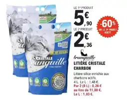 E.Leclerc Jardi LITIÈRE CRISTALE CHARBON offre
