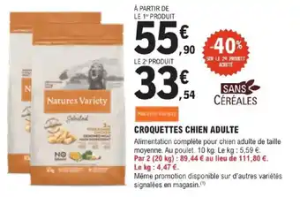 Natures variety croquettes chien adulte