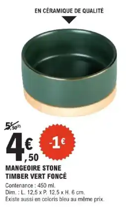 E.Leclerc Jardi MANGEOIRE STONE TIMBER VERT FONCÉ offre