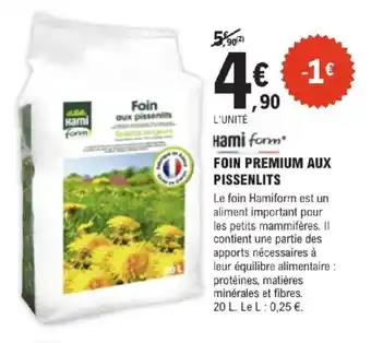Foin premium aux pissenlits