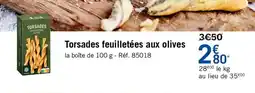 Picard Torsades feuilletées aux olives offre