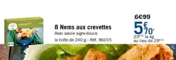 Picard 8 Nems aux crevettes offre