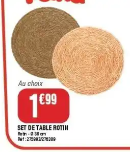 La Foir'Fouille Set de table rotin offre