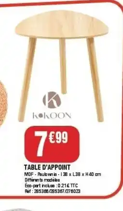 La Foir'Fouille Table d'appoint offre