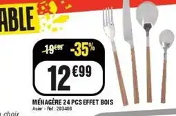 La Foir'Fouille Ménagère 24 pcs effet bois offre