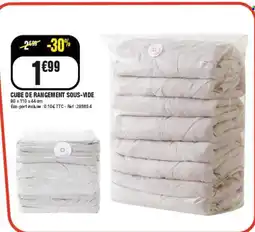 La Foir'Fouille Cube de rangement sous-vide offre