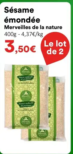 Hmarket Sésame émondée Merveilles de la nature offre