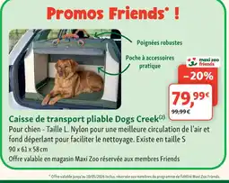 Maxi Zoo Caisse de transport pliable Dogs Creek offre