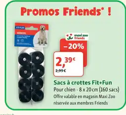 Maxi Zoo Sacs à crottes Fit+Fun offre