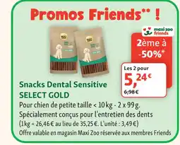 Maxi Zoo SELECT GOLD Snacks Dental Sensitive offre