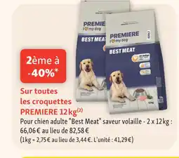 Maxi Zoo PREMIERE Sur toutes les croquettes offre