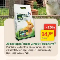 Maxi Zoo HAMIFORM Alimentation Repas Complet offre