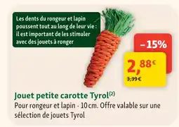 Maxi Zoo Jouet petite carotte Tyrol offre