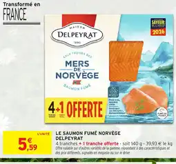 Intermarché Contact DELPEYRAT Le saumon fumé norvège offre