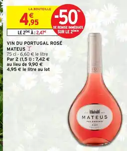Intermarché Contact MATEUS Vin du portugal rosé offre
