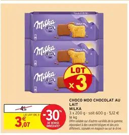 Intermarché Contact MILKA Choco moo chocolat au lait offre