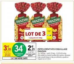 Intermarché Contact PANZANI Pâtes créatives coquillage offre