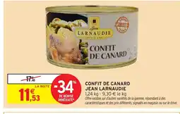 Intermarché Contact JEAN LARNAUDIE Confit de canard offre