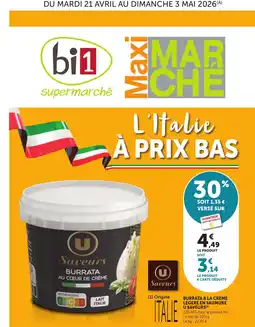 Maximarché Burrata a la creme legere en saumure u saveurs offre