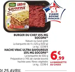 Maximarché SOCOPA Burger du chef 15% mg offre