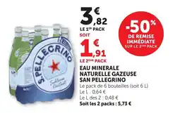Maximarché SAN PELLEGRINO Eau minerale naturelle gazeuse offre