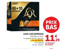 Maximarché L'OR ESPRESSO Cafe offre