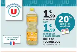 Maximarché U Huile de tournesol offre