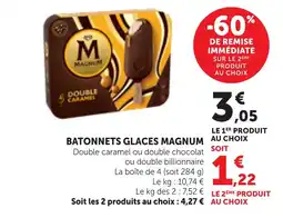 Maximarché MAGNUM Batonnets glaces offre