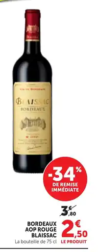 Maximarché BLAISSAC Bordeaux aop rouge offre