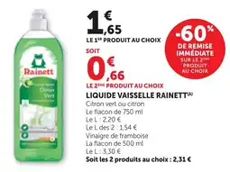 Maximarché RAINETT Liquide vaisselle offre