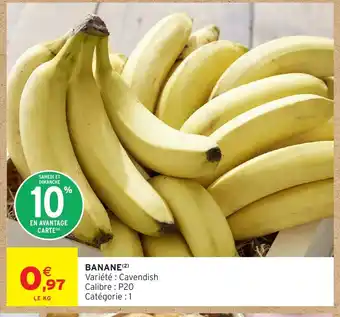 Intermarché Contact Banane offre
