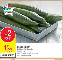 Intermarché Contact Concombre offre