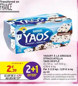 Intermarché Contact Yaourt à la grecque stracciatella yaos nestlé offre
