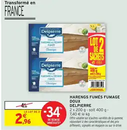 Intermarché Contact DELPIERRE Harengs fumés fumage doux offre