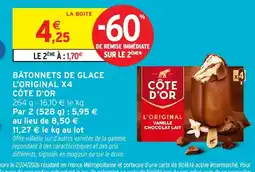 Intermarché Contact Bâtonnets de glace l'original x4 offre