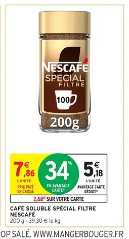Intermarché Contact NESCAFÉ Café soluble spécial filtre offre