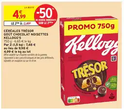 Intermarché Contact KELLOGG'S Céréales trésor goût chocolat noisettes offre