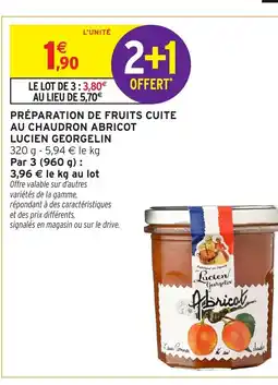 Intermarché Contact LUCIEN GEORGELIN Préparation de fruits cuite au chaudron abricot offre