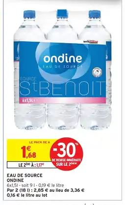 Intermarché Contact ONDINE Eau de source offre