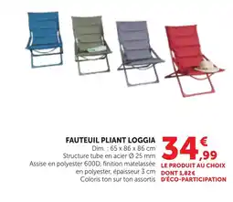 Bi1 Fauteuil pliant loggia offre