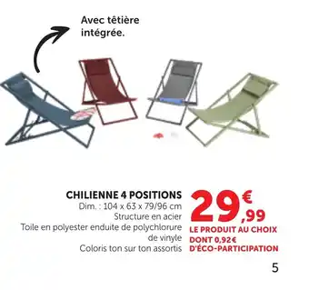 Chilienne 4 positions