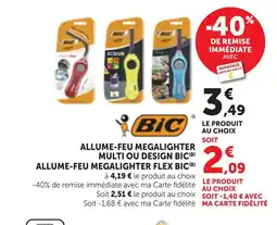 Bi1 BIC Allume-feu megalighter multi ou design allume-feu megalighter flex offre