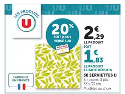 Bi1 U 30 Serviettes offre