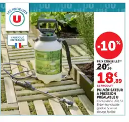 Bi1 U Pulvérisateur à pression préalable offre