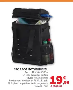 Bi1 Sac à dos isotherme offre