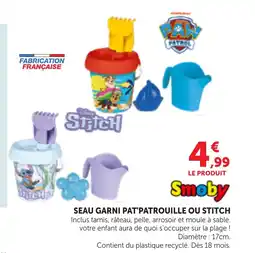 Bi1 SMOBY Seau garni pat'patrouille ou stitch offre